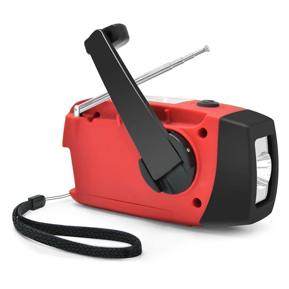 Emergency Radio Solar Hand Crank Dynamo Radio FM/AM/NOAA 2000Mah Phone Charger Power Bank Flashlight SOS