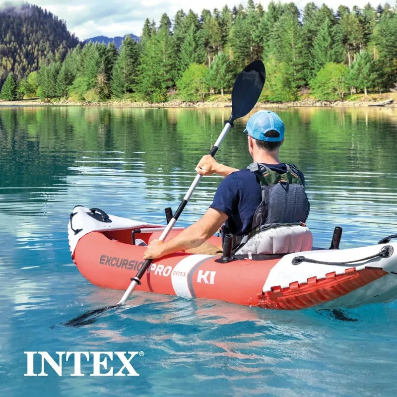 INTEX 68303EP Excursion Pro K1 Inflatable Kayak Set: Includes Deluxe 86in Kayak Paddles