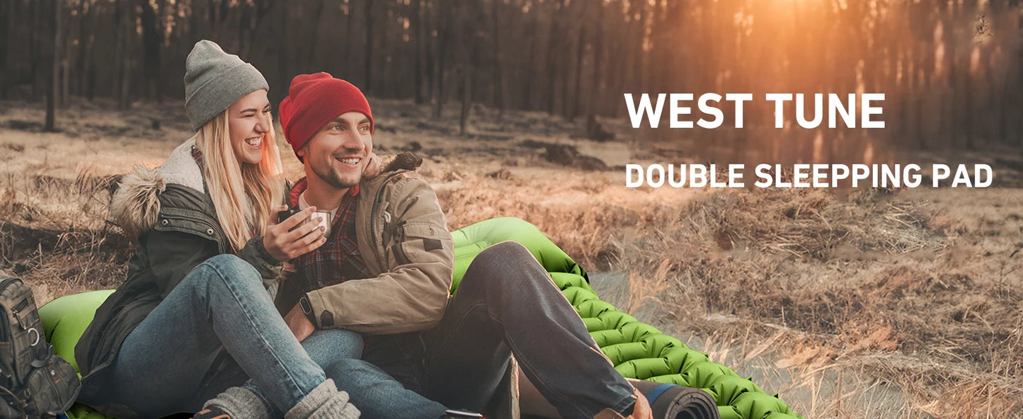 WESTTUNE 4" Thick for 2 Person with Pillow Built-in Foot Pump Mattress